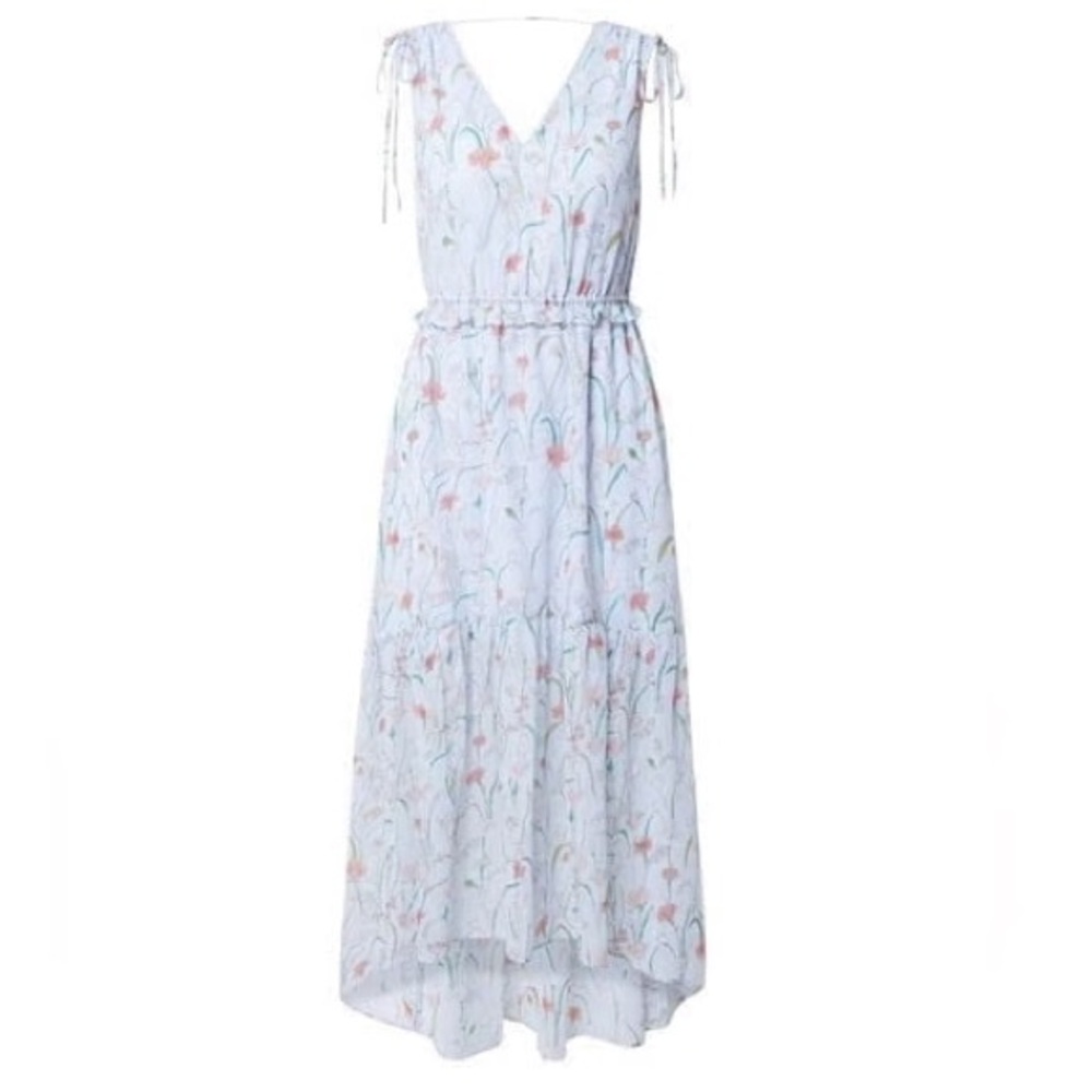 Banana Republic Floral Ruched Maxi Dress - Size 0 - Picture 4 of 14